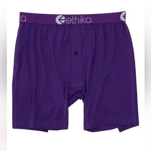 ETHIKA mens purple XL (36-38) boxer shorts “The alternate fit” NEW!